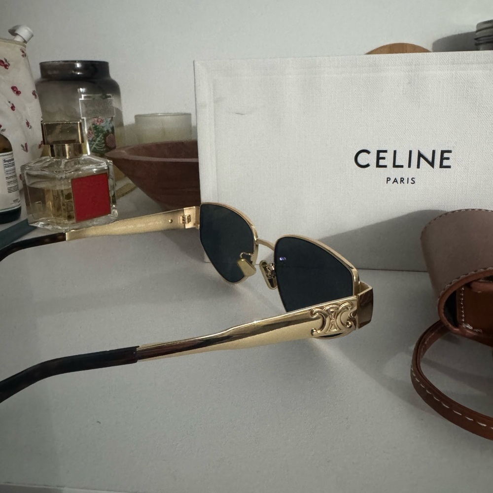Celine Gold and Black Sunglasses - Picture 3 of 7
